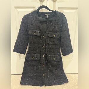 Maje Black Textured Blazer